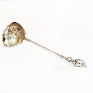 Antique Circa 1865 Gorham Sterling Silver Large Lily of the Valley Ladle, Serving Ladle, Serving Utensil