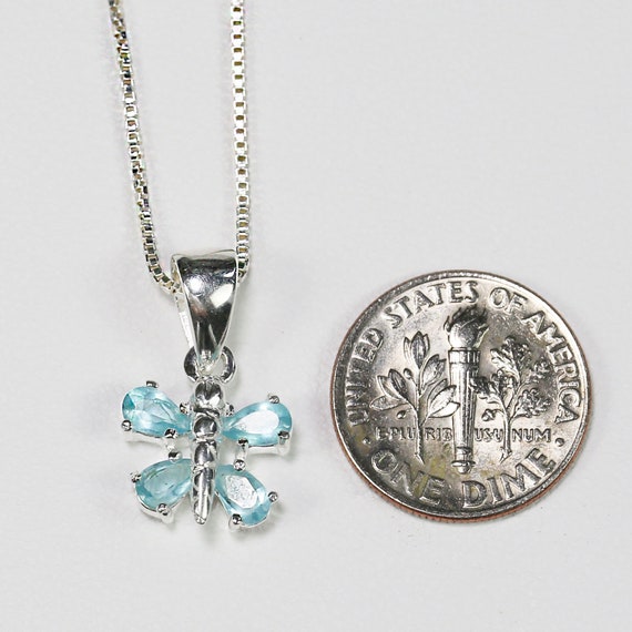 Solid 925 sterling silver square round Chain and … - image 3