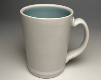 White Light Blue Cylinder Mug