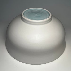 Large White light blue waisted Bowl image 3
