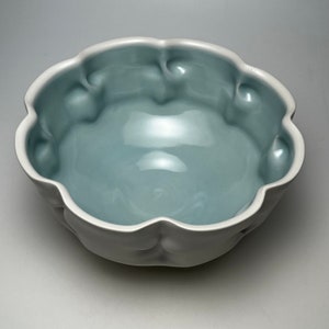 Medium White Light Blue Ohr Series Bowl image 2