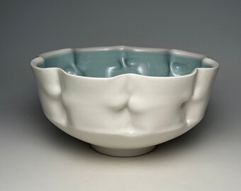 Medium White Light Blue Ohr Series Bowl