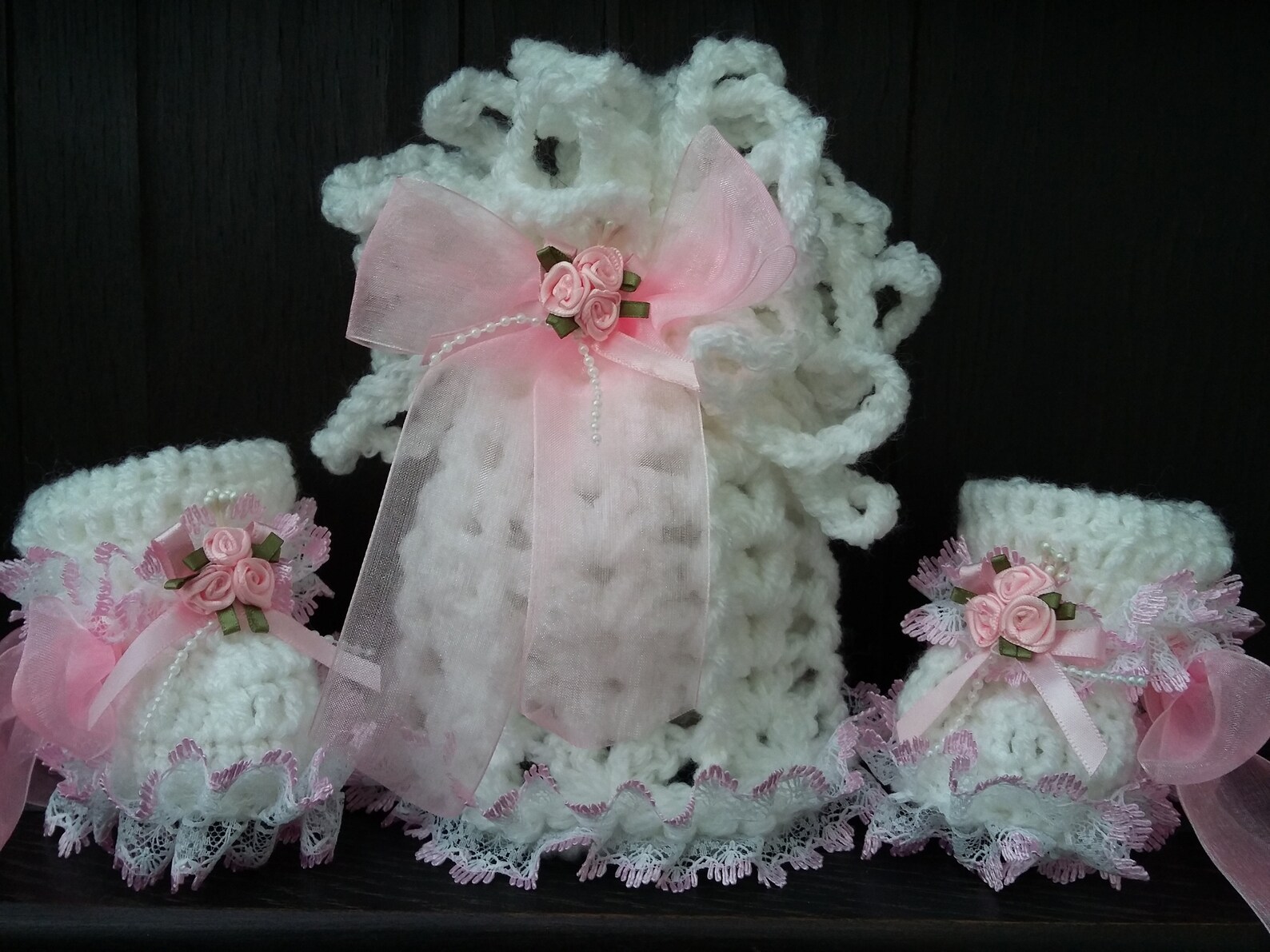 Crochet Pattern for Baby Hat and Booties. Crochet Baby Hat, Crochet