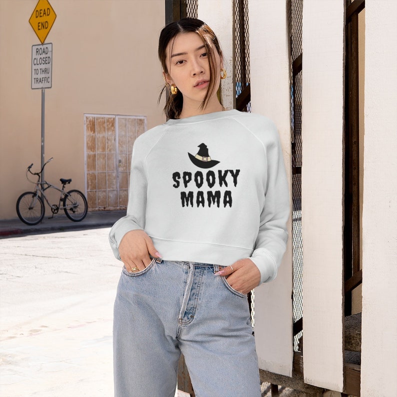 Mama Halloween Cropped Fleece Pullover buying