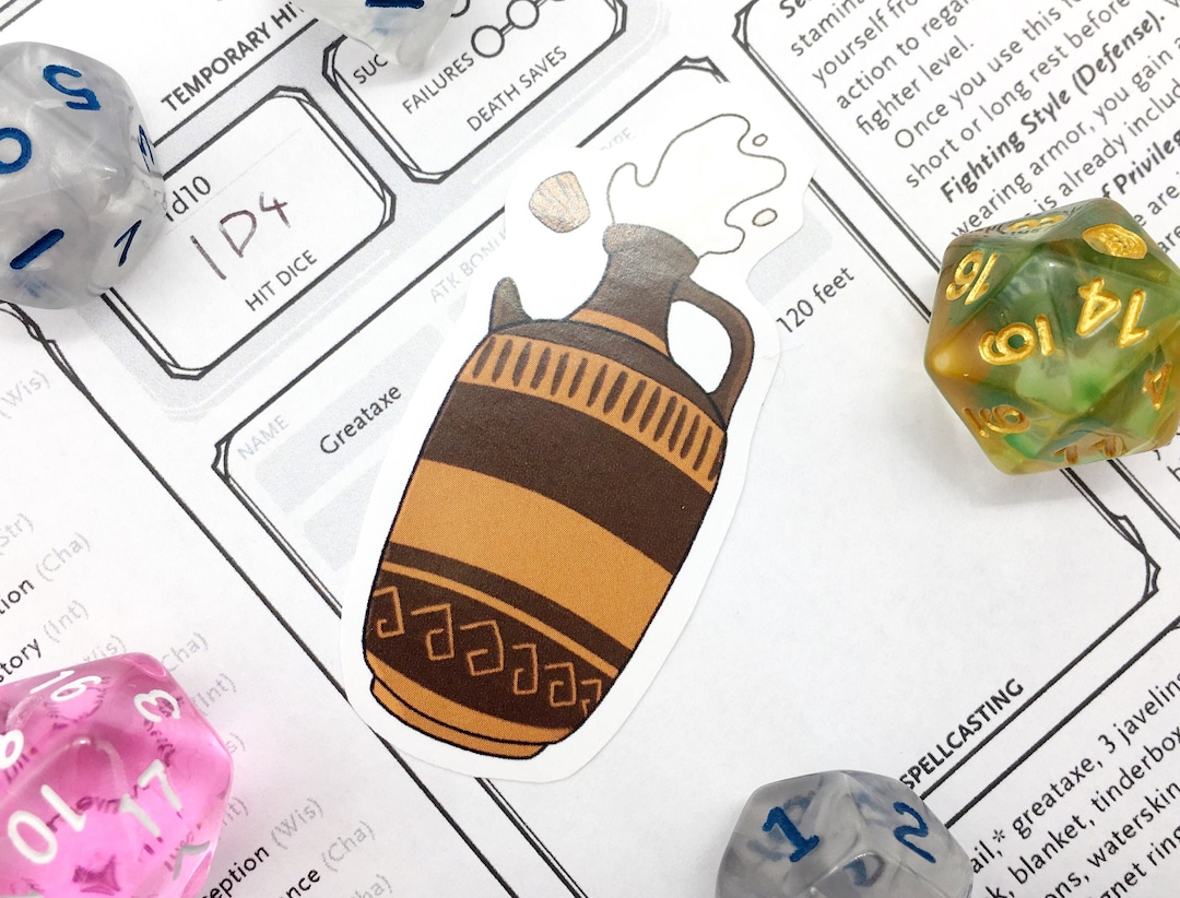 Alchemy Jug Magic Item Pegatina // 6cm DnD Lindo Nerd Geek Etsy España