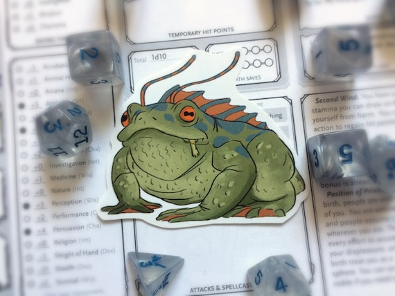 Rospo Gigante Sticker Dnd Creatura Monster Rana Cute Etsy