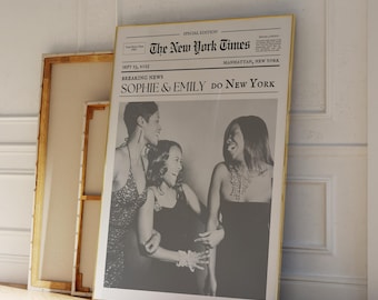 Soul Sisters Newspaper Print, Custom Best Friend Gift, Soul Sister Wall Art, Personalized Bestie Print, Friendship Poster, Gifted Prints