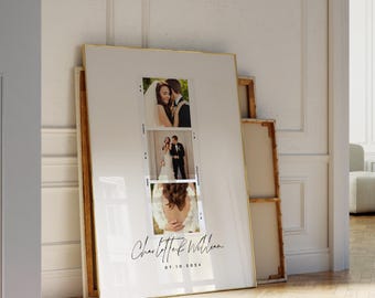 Personalised Anniversary Couples Polaroid Style Photo Print, Custom 1st Anniversary Gift for Her or Him, Paper Anniversary Couples Gift