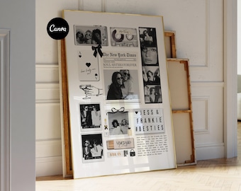 Matchbook Print Template for Soul Sisters and Best Friends, The New York Times, Edit in Canva, Instant Download