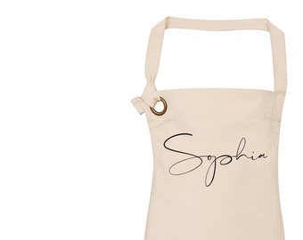 Personalised Apron | Aprons for Women | Vintage Apron | Retro Apron | Custom Apron for Women | Personalised Cook Gift | Natural Apron