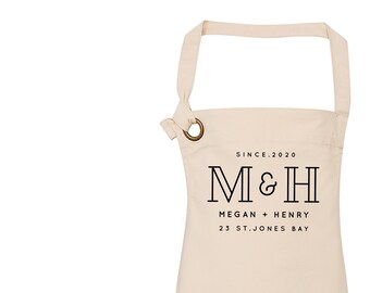 Personalised Aprons | Custom apron for Mr and Mrs | Custom apron for Him and Her | Personalised couples apron | Personalised  apron