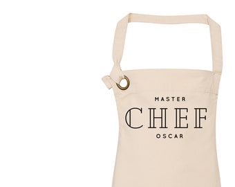 Master Chef Apron | Aprons for Men | Personalised Apron | Custom Apron | Vintage Style Personalised Apron | Homeware Gifts