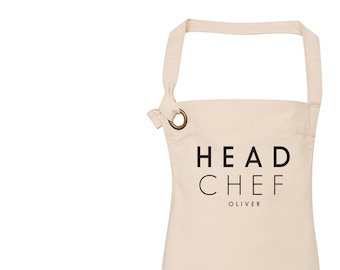 Head Chef Apron | Aprons for Men | Personalised Apron | Custom Apron | Vintage Style Personalised Apron | Head Chef | Homeware Gift Ideas