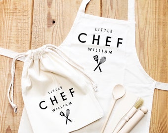 Kids Baking Set | Little Chef Baking Set | Aprons for Kids | Kids Baking Apron | Personalised Kids Baking Set | Personalised Kids Apron