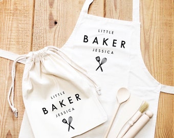 Kids Baking Set | Little Baker | Kids Baking Apron | Personalised Kids Baking Set | Personalised Kids Apron|Aprons for Children |Kids Baking