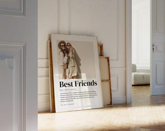 Personalised BEST FRIEND Definition Print, Best Friend Gift, Custom Photo Gift Print, Best Friends Gift Ideas, Best Friends Gift With Photo