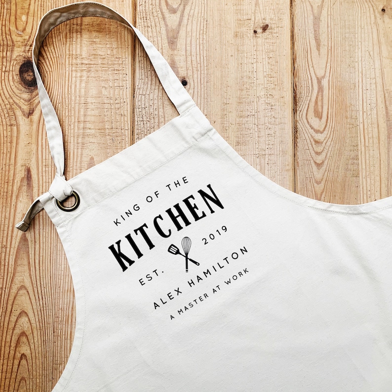 Personalised Apron Set Aprons for Men King of the Kitchen Etsy