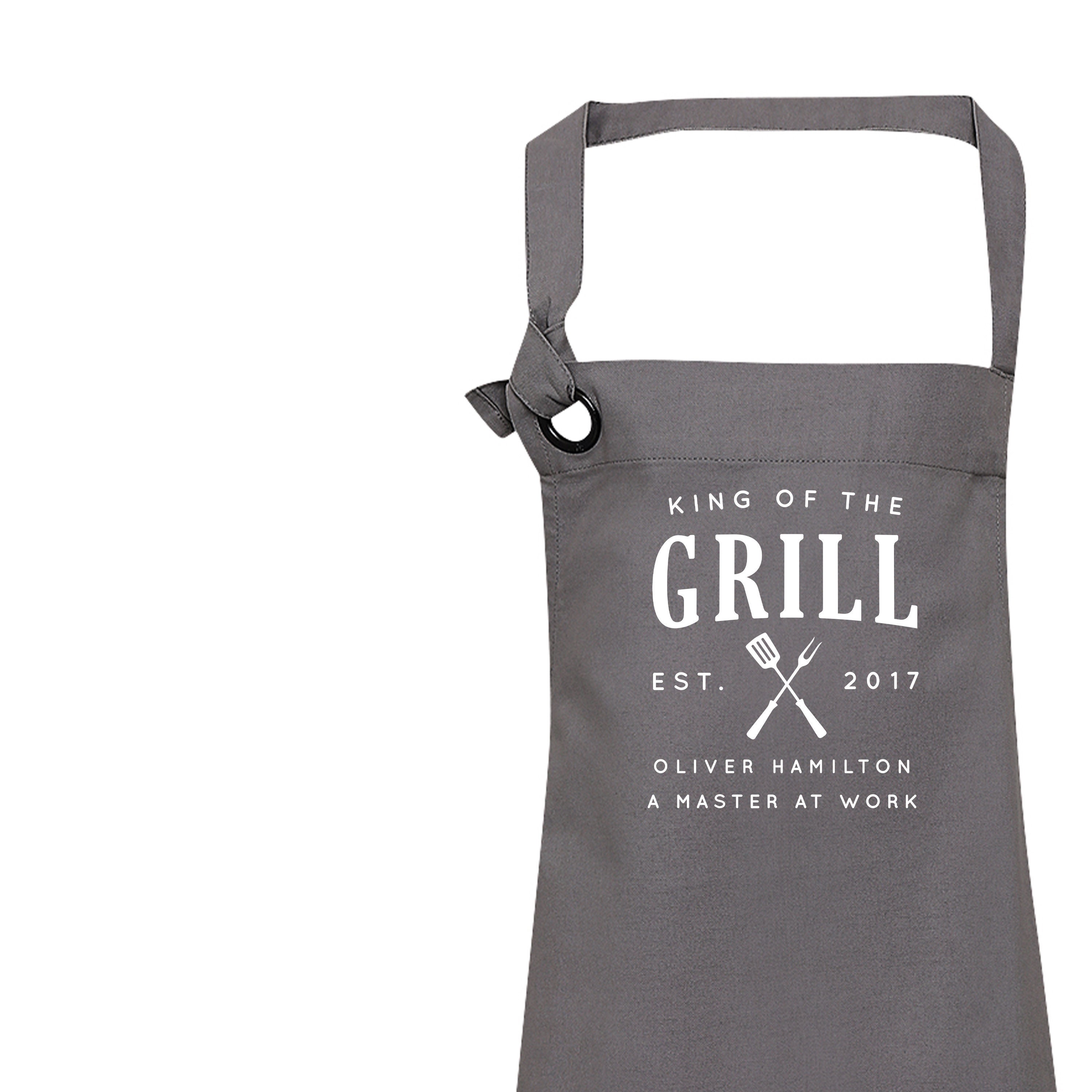King of the Grill Apron Aprons for Men Aprons Personalised Etsy