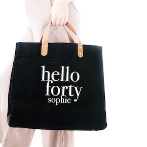 Personalised Birthday Bag - 40th, 50th, 60th, 70th, 18th, 21st  Birthday Gift - Natural Jute Tote Bag - Birthday Gift Ideas  - Tote Bag