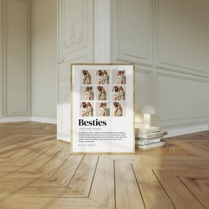 Impressão de foto personalizada BESTIES Definition, presente para melhor amigo, impressão de presente de foto personalizada, ideias para presentes para melhores amigos, presente de foto para melhores amigos