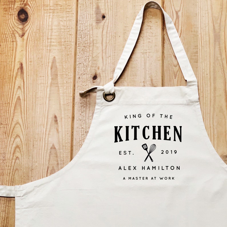 Personalised Apron Set Aprons for Men King of the Kitchen Etsy