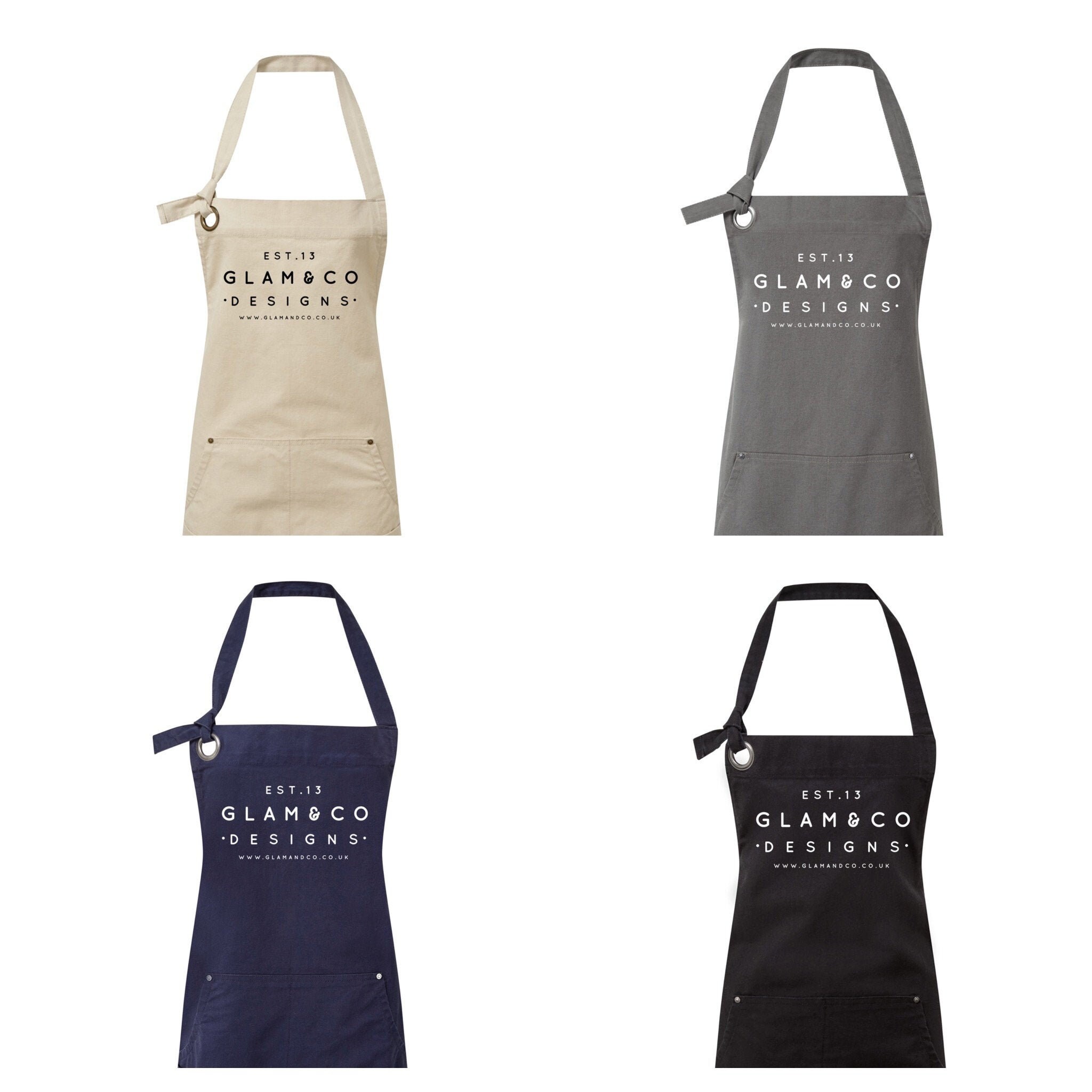 Personalised Apron With Pockets Logo Design Apron Aprons Etsy UK