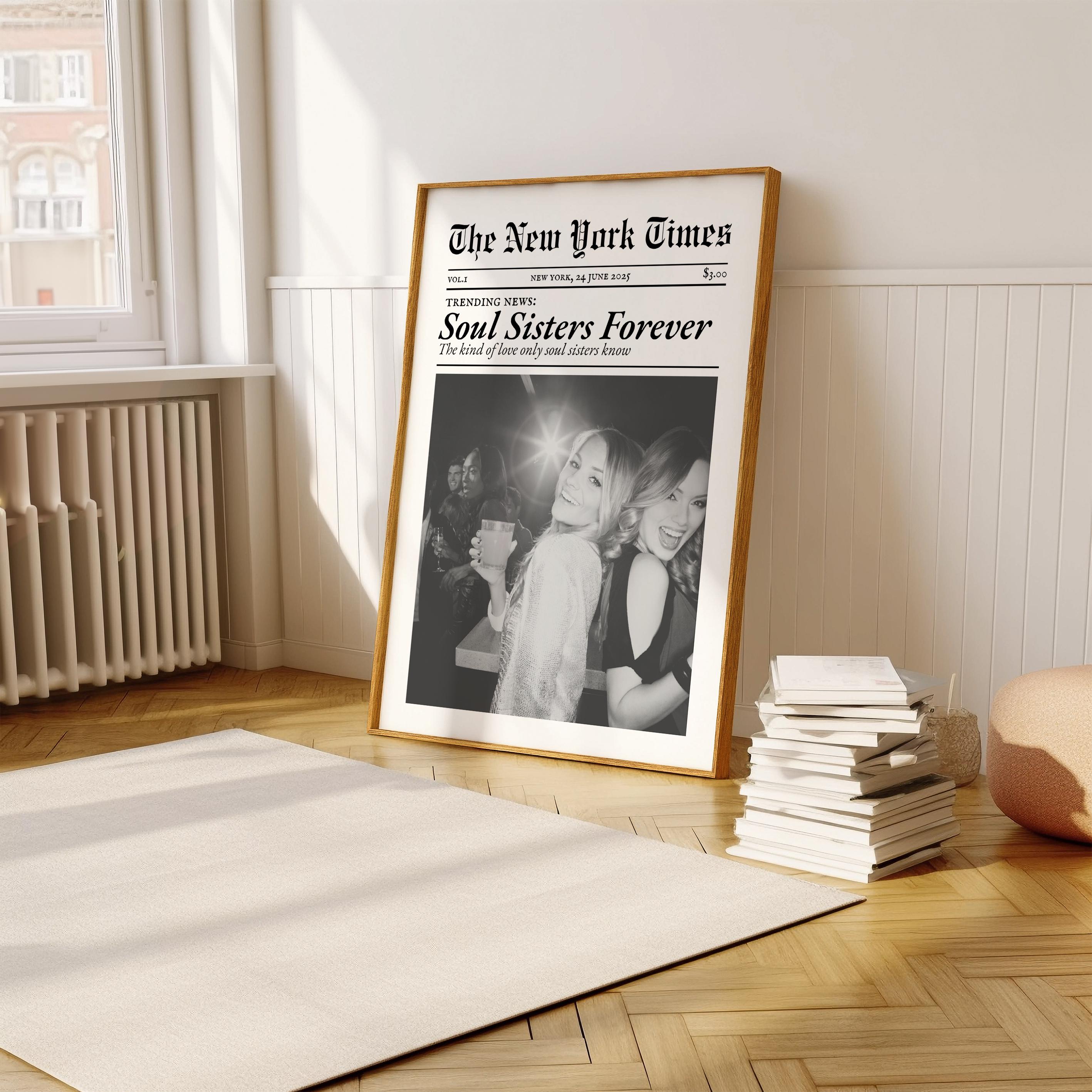 Soul Sisters CUSTOM Newspaper Print, the New York Times, Soul