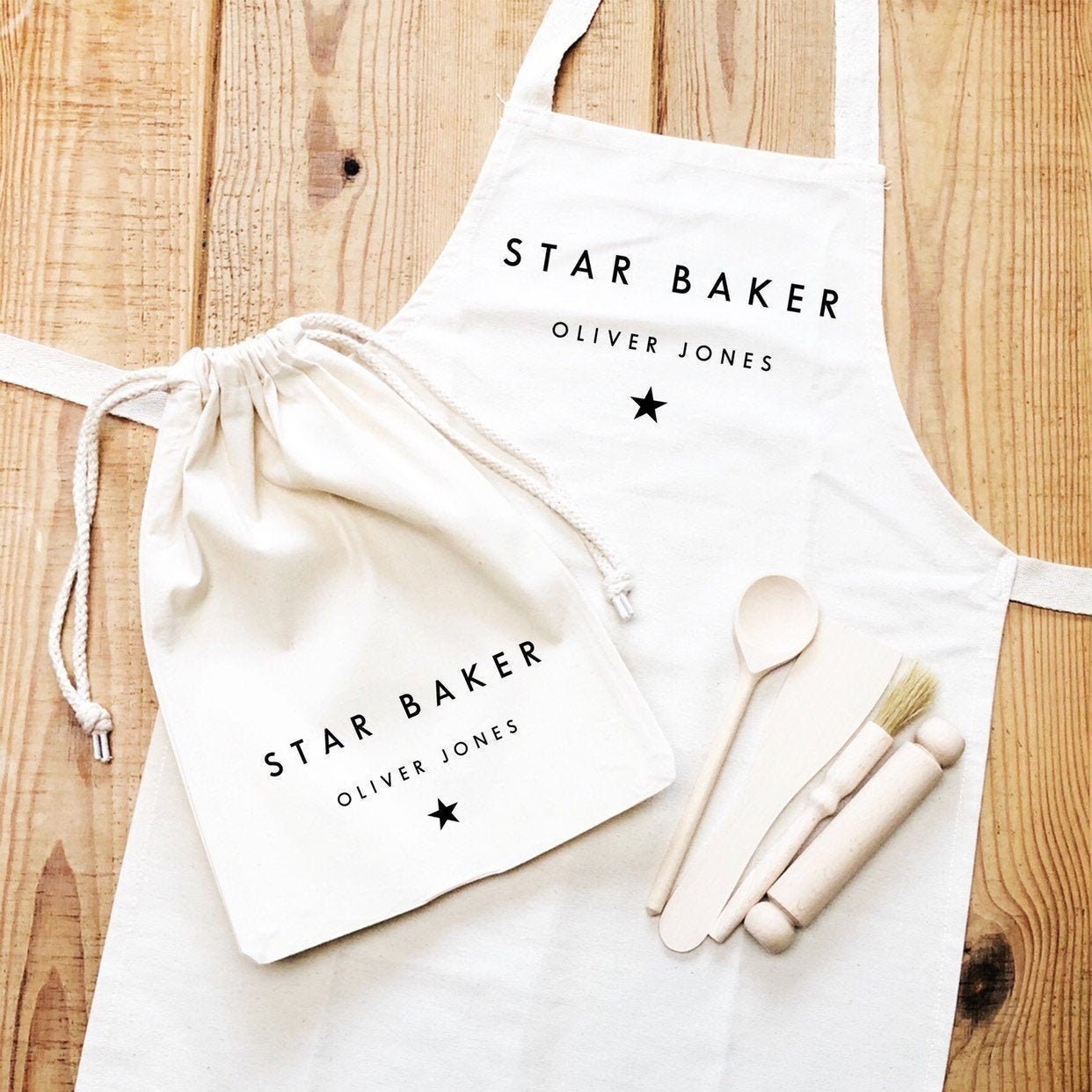 Personalised Baking Apron Children Adult Superstar Baker Custom Name Party Personalised Baking Apron Children Adult Superstar Baker Custom Name Party