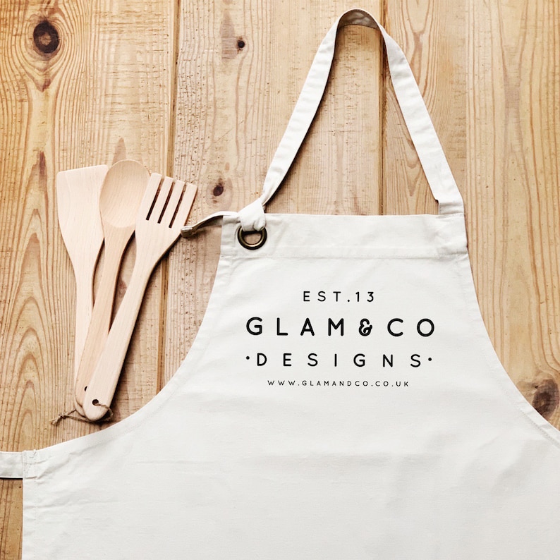 Personalised Apron Logo Design Apron Aprons for Women Etsy