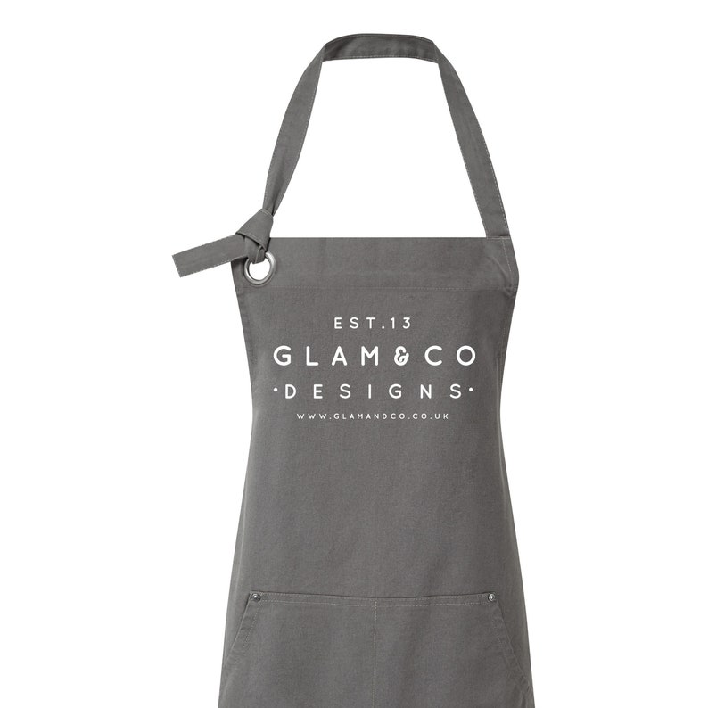 Personalised Apron With Pockets Logo Design Apron Aprons Etsy