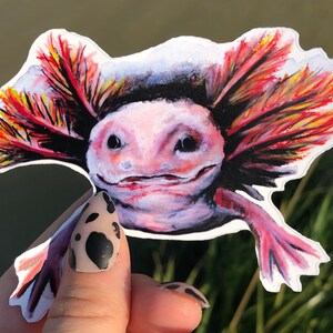 Axolotl Sticker / Axolotl Art / Axolotl / Axolotl Gift / Axolotl Art Print / Axolotl Sticker Wild / Water/UV proof Sticker