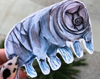 Tardigrade Sticker | Weatherproof Water Bear Biology Art