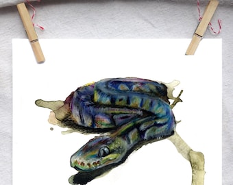 Impression d'art Python boule