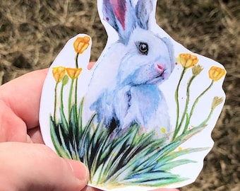 White rabbit sticker