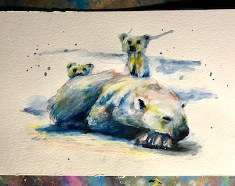 Polar bear art print