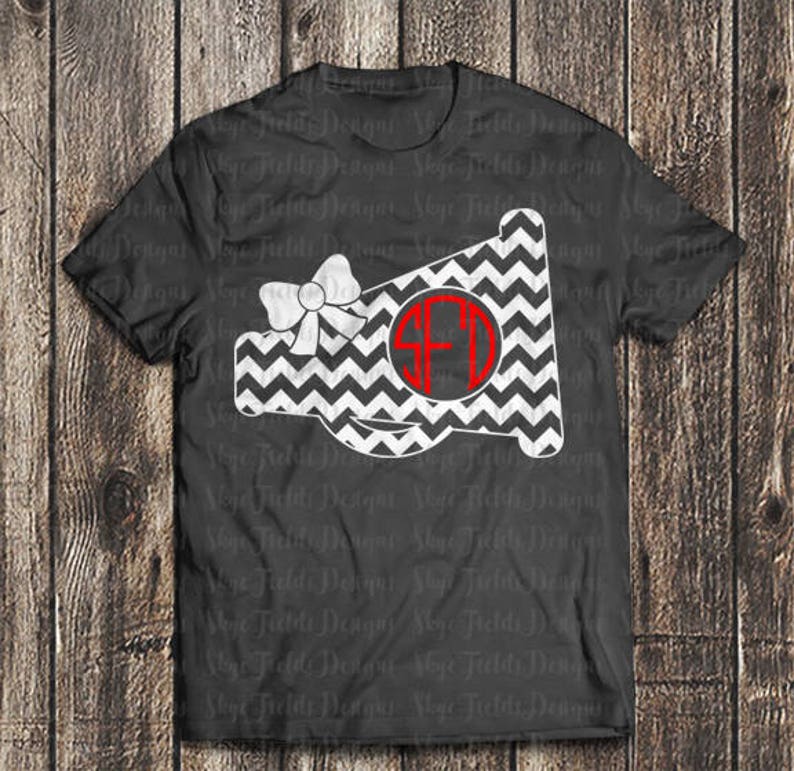 Download Chevron Cheer Monogram Megaphone SVG JPG PNG or Studio.3 ...