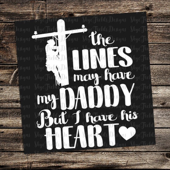 Download Daddy S Heart Lineman Svg Jpg Png Cut File Lineman Etsy