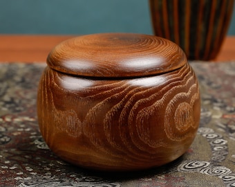 Vintage Japanese Wood Go-Ke Bowl, also Jewelry, Watch or Trinket Box (Item A)