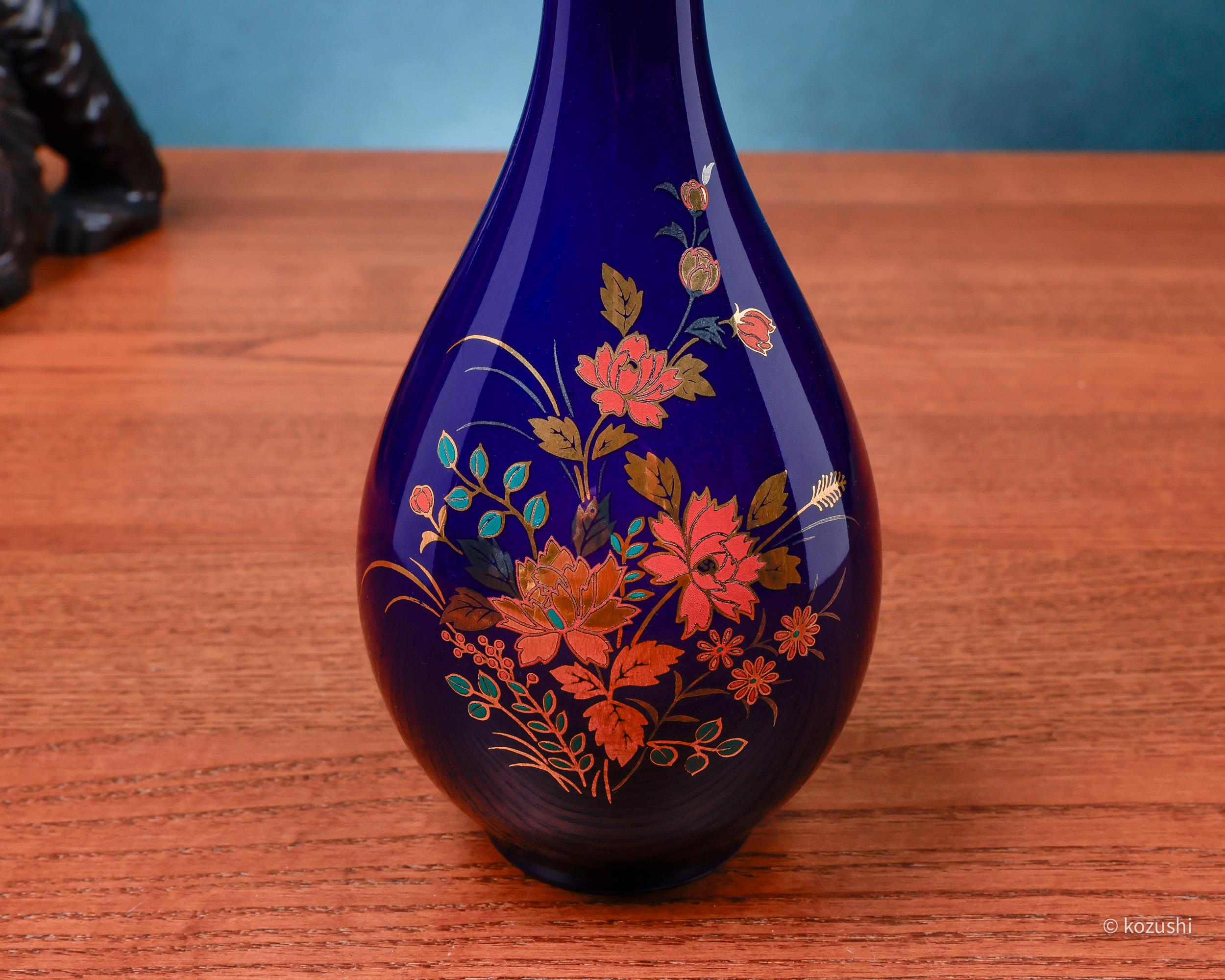ヴィンテージのコバルトブルーの花瓶、生け花花瓶一輪挿し - Etsy 日本