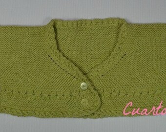 Pattern for jacket with malt knit border and crochet border