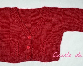 Pattern for jacket with double strip of eights.