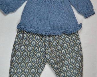 Pattern for jersey with ribbed yoke.