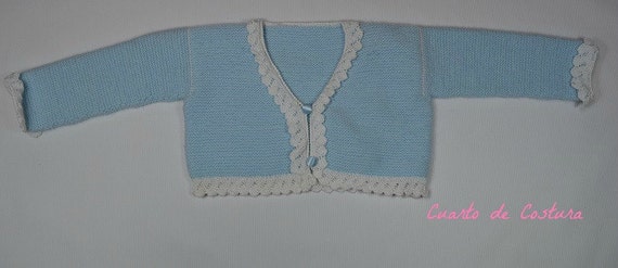 Patron para chaqueta con puntilla de picos calados en perle