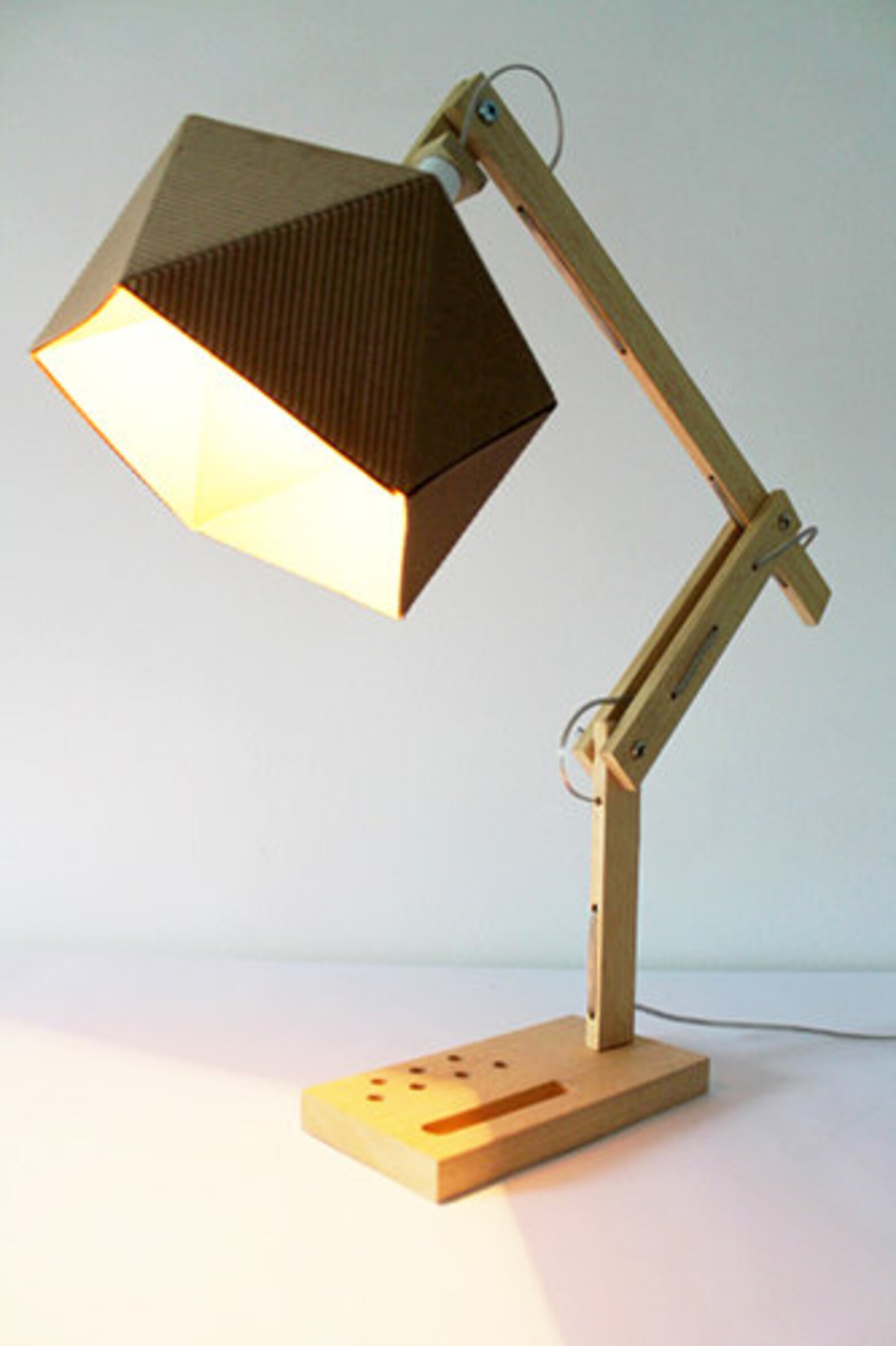 Wood Desk Lamp With Desk Organizer. Table Lamp for Reading Etsy UK