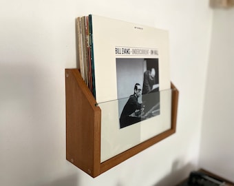 Support mural pour vinyle LP en bois | Présentoir de disque vinyle | Étagère en vinyle | décoration murale