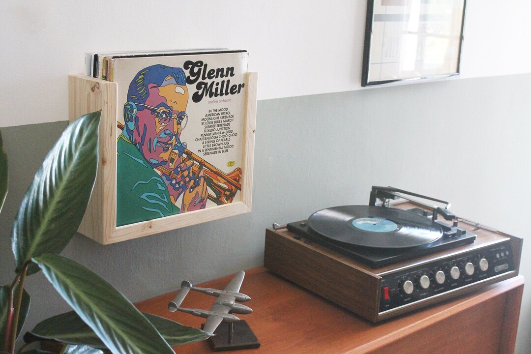 Support à Vinyle Design En Bois - Présentoir Pour Album Et Rangement 33 Tours