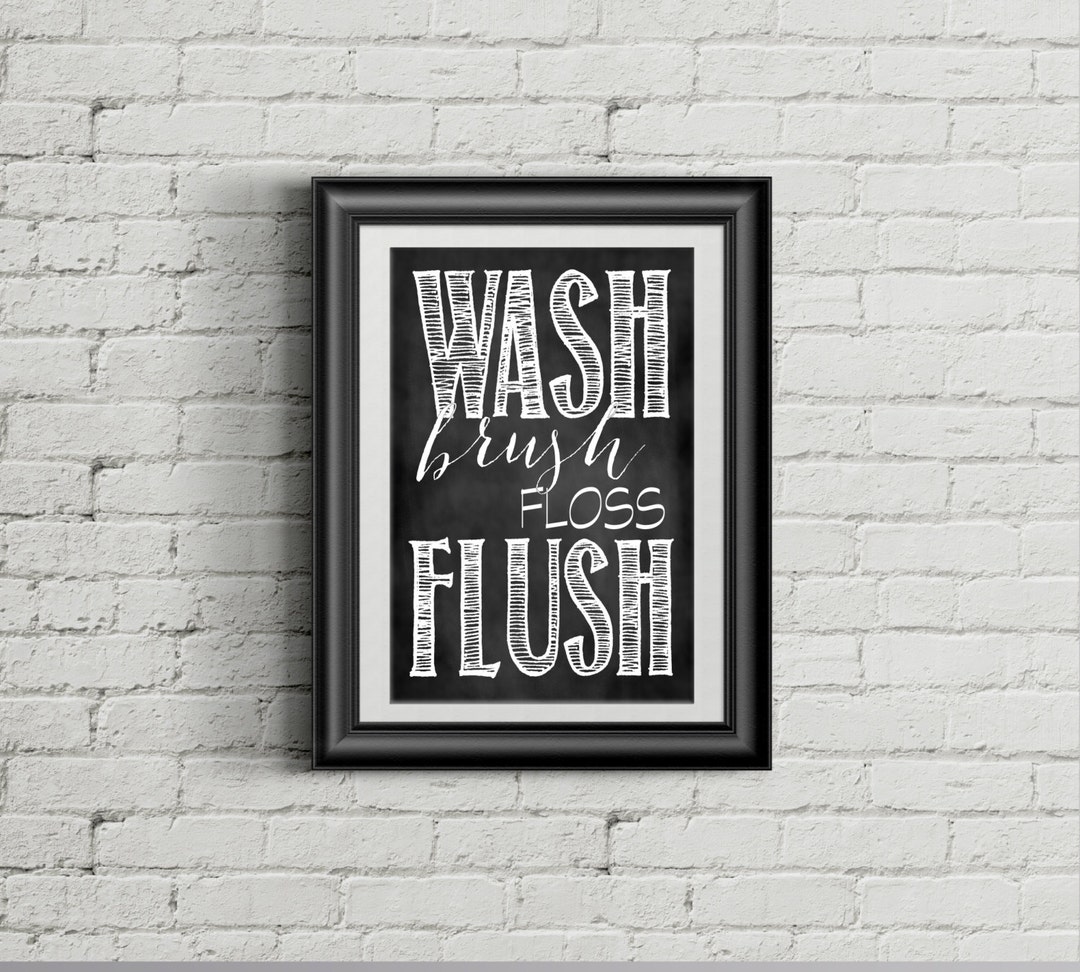 INSTANT DOWNLOAD Bathroom Chalkboard Print 8x10 - Etsy