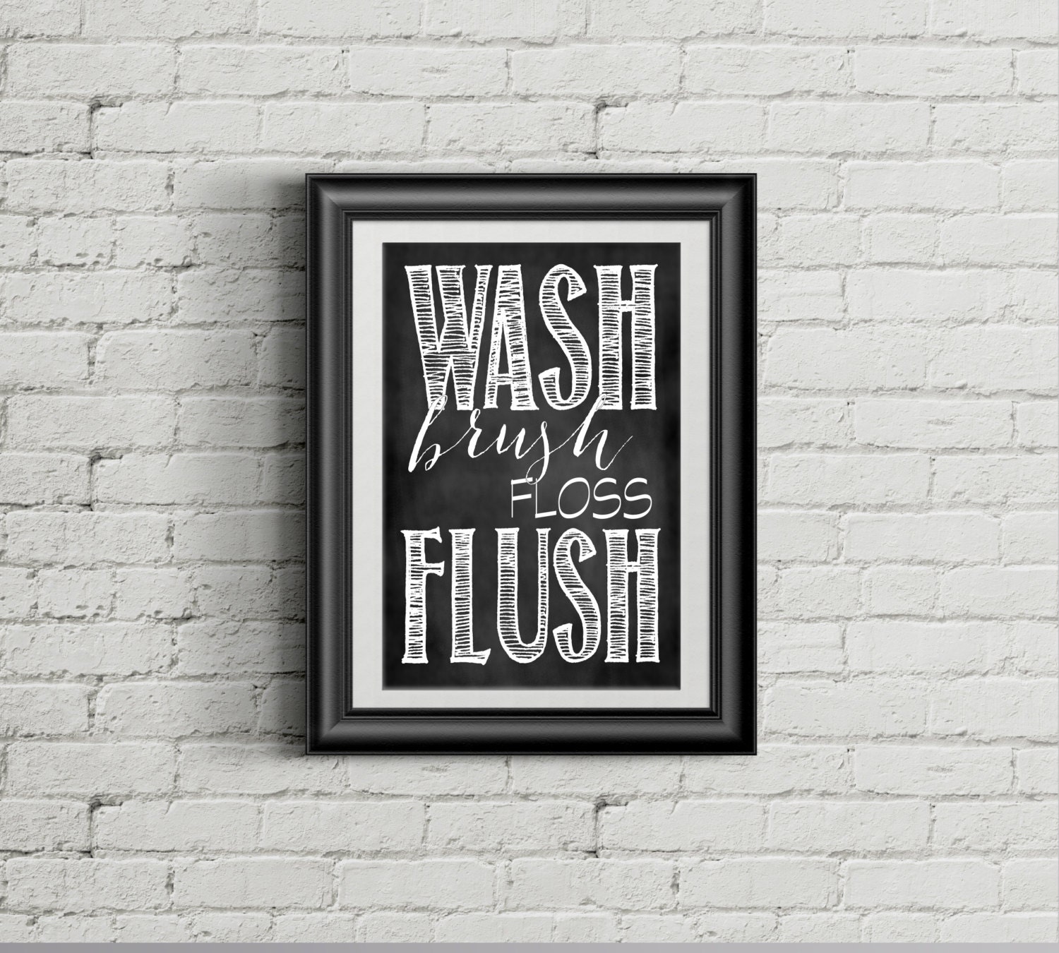 INSTANT DOWNLOAD Bathroom Chalkboard Print 8x10 - Etsy