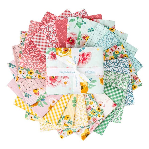 Spring Gardens Fat Quarter Bundle by My Mind's Eye for Riley Blake Designs (FQ-14110)