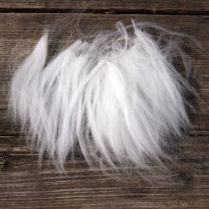 White german angora raw fiber hand clipped. Pure angora. image 2